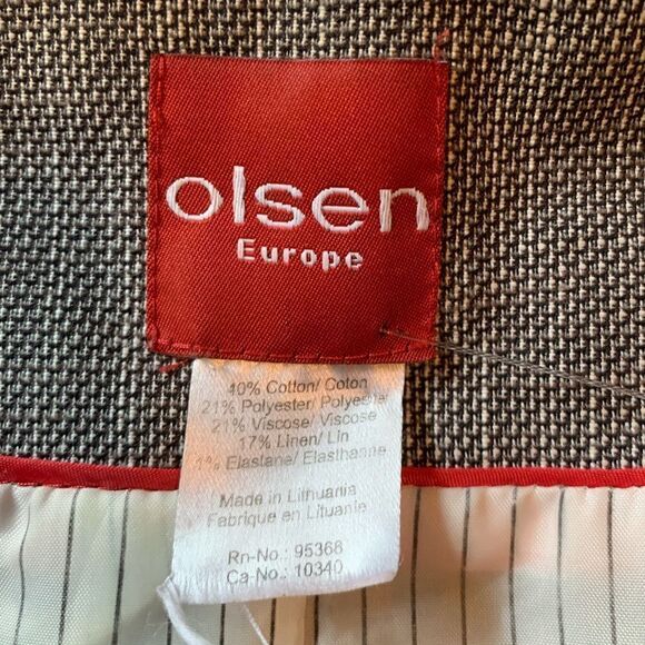 Olsen Europe linen blend brown blazer. Size 4 - Picture 4 of 11